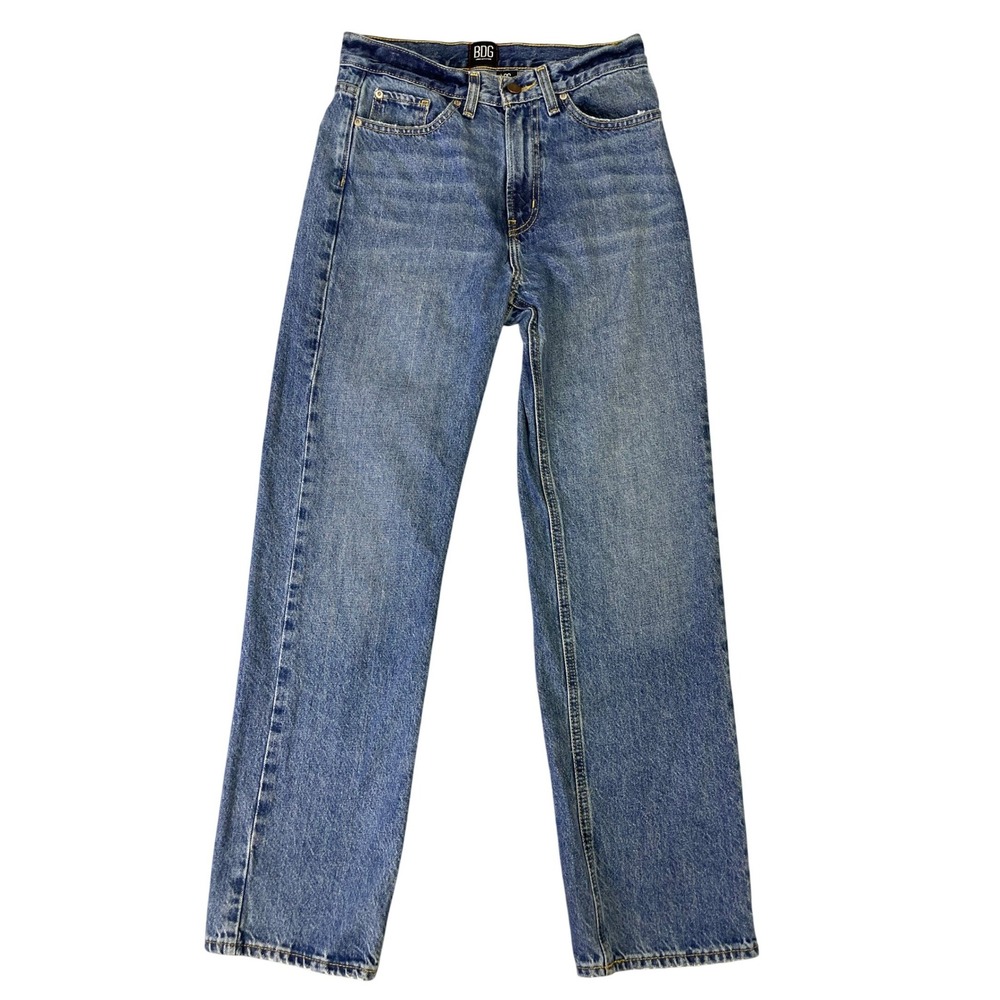 BDG Urban Outfitters Cowboy Jean High Rise Straight Leg Blue Denim Size 26 - Picture 1 of 13